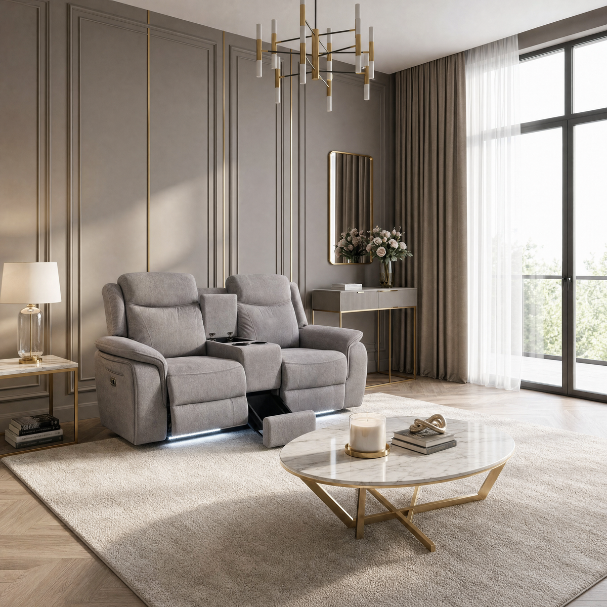 LuxeMotion Smart Recliner Sofa Set - additional product view - Brooklands Home Decor
