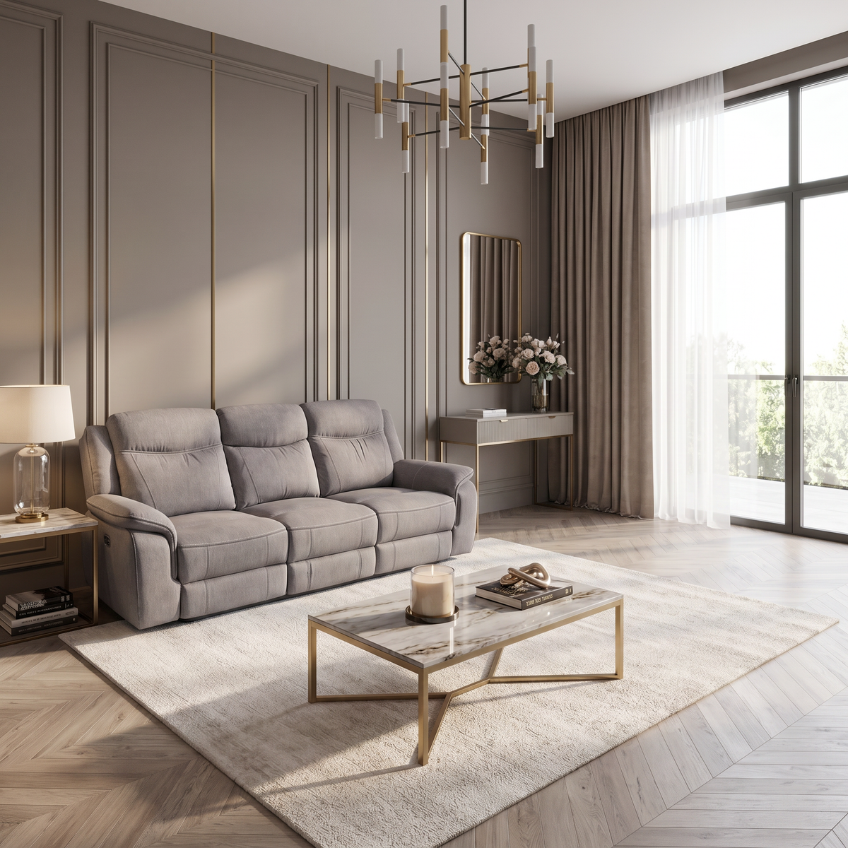 LuxeMotion Smart Recliner Sofa Set - alternative product view - Brooklands Home Decor