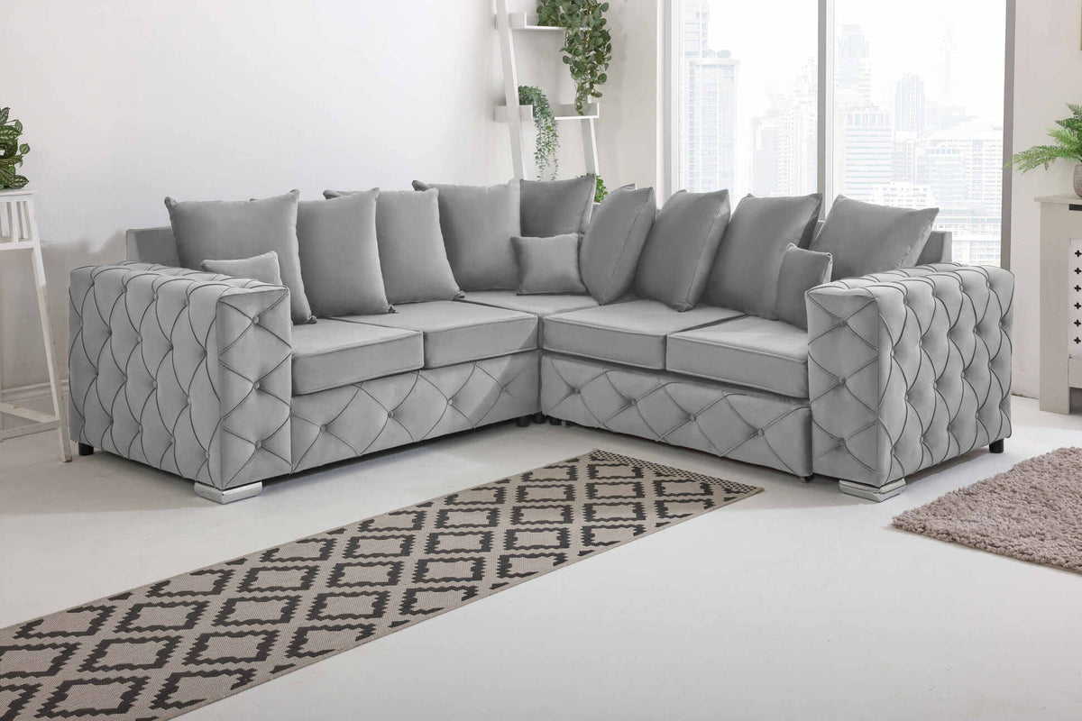 Milton Corner Scatterback 2C2 in pebble - Brooklands Home Decor