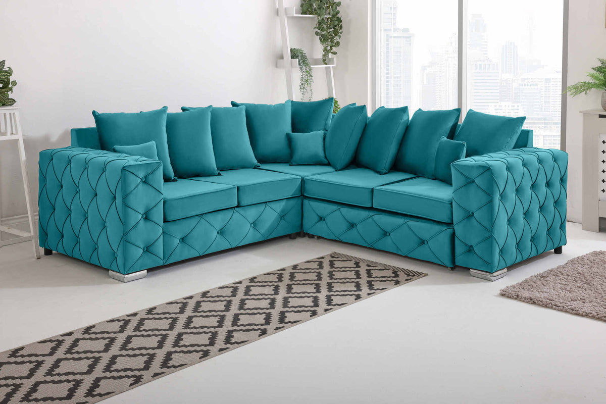 Milton Corner Scatterback 2C2 in turquoise - Brooklands Home Decor