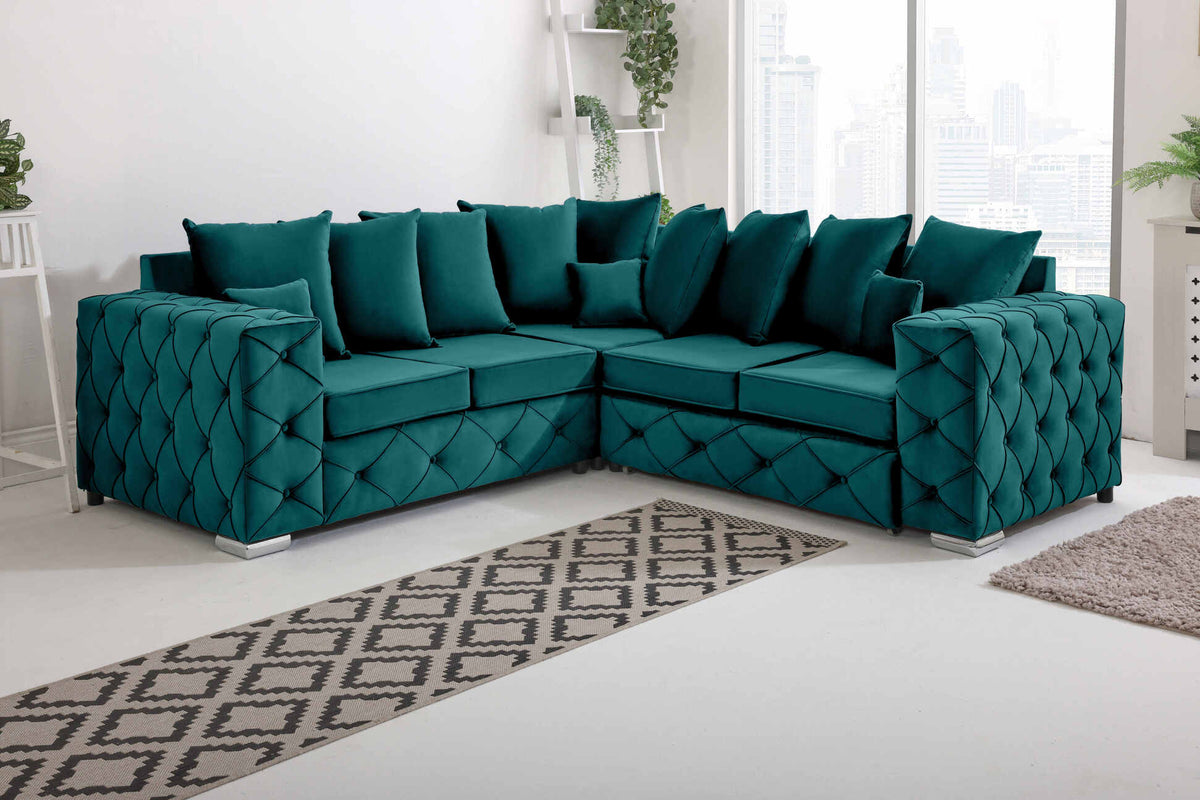 Milton Corner Scatterback 2C2 in new teal - Brooklands Home Decor