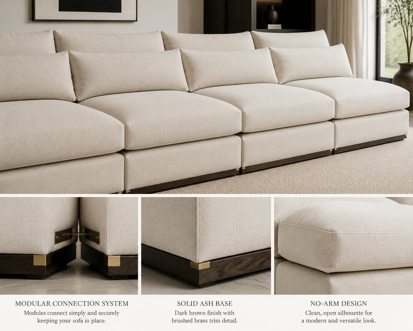 Burbank Extra-Large No-Arm Sofa