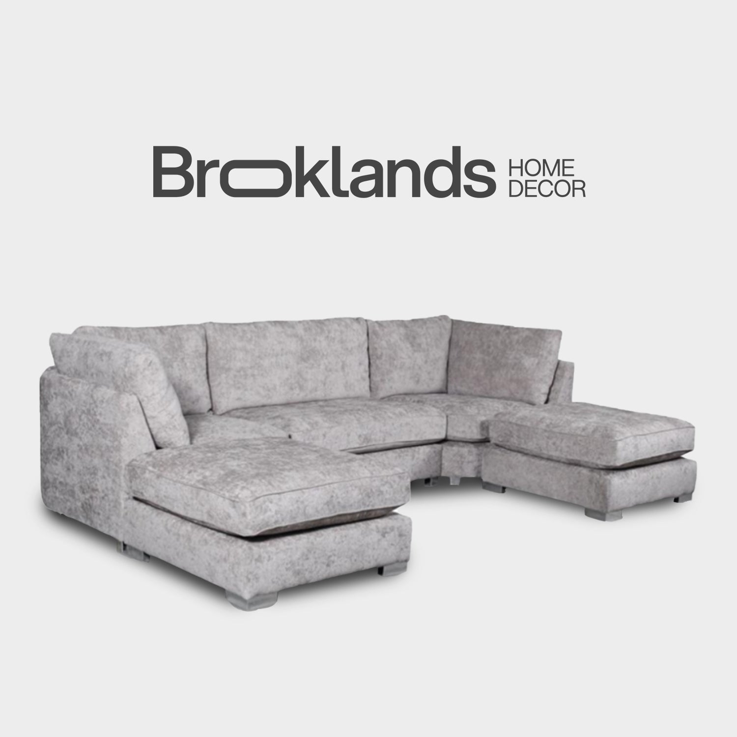 Brixton U Shape Sofa Silver