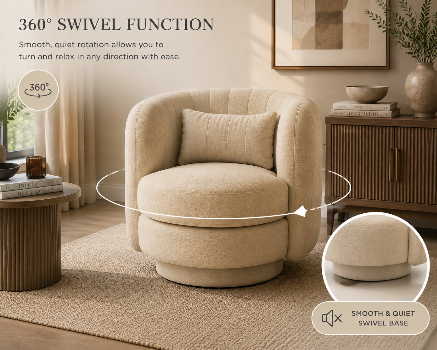 Calvin Swivel Armchair