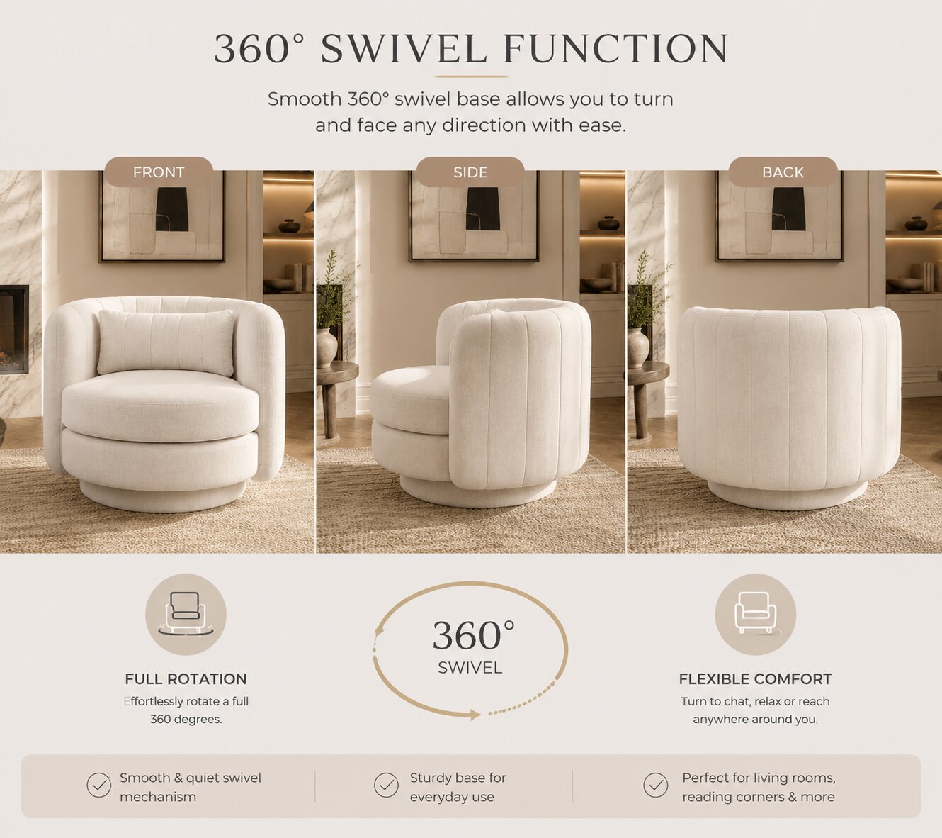 Calvin Swivel Armchair