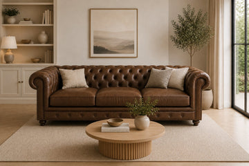 Luxury Chesterfield sofa collection in a modern British living room by Brooklands Home