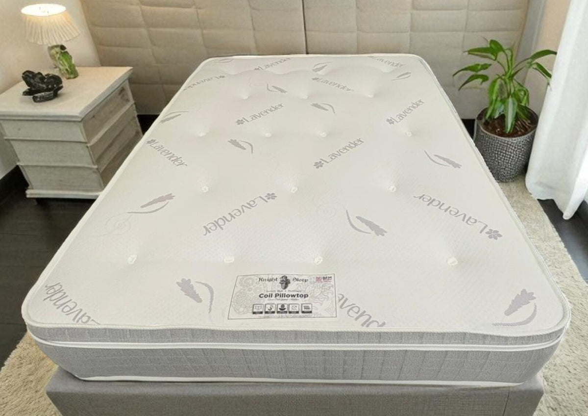 Coil Pillowtop Grey Mattress - Brooklands Home Decor