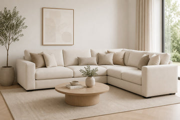 Luxury corner sofa collection in a modern British living room by Brooklands Home