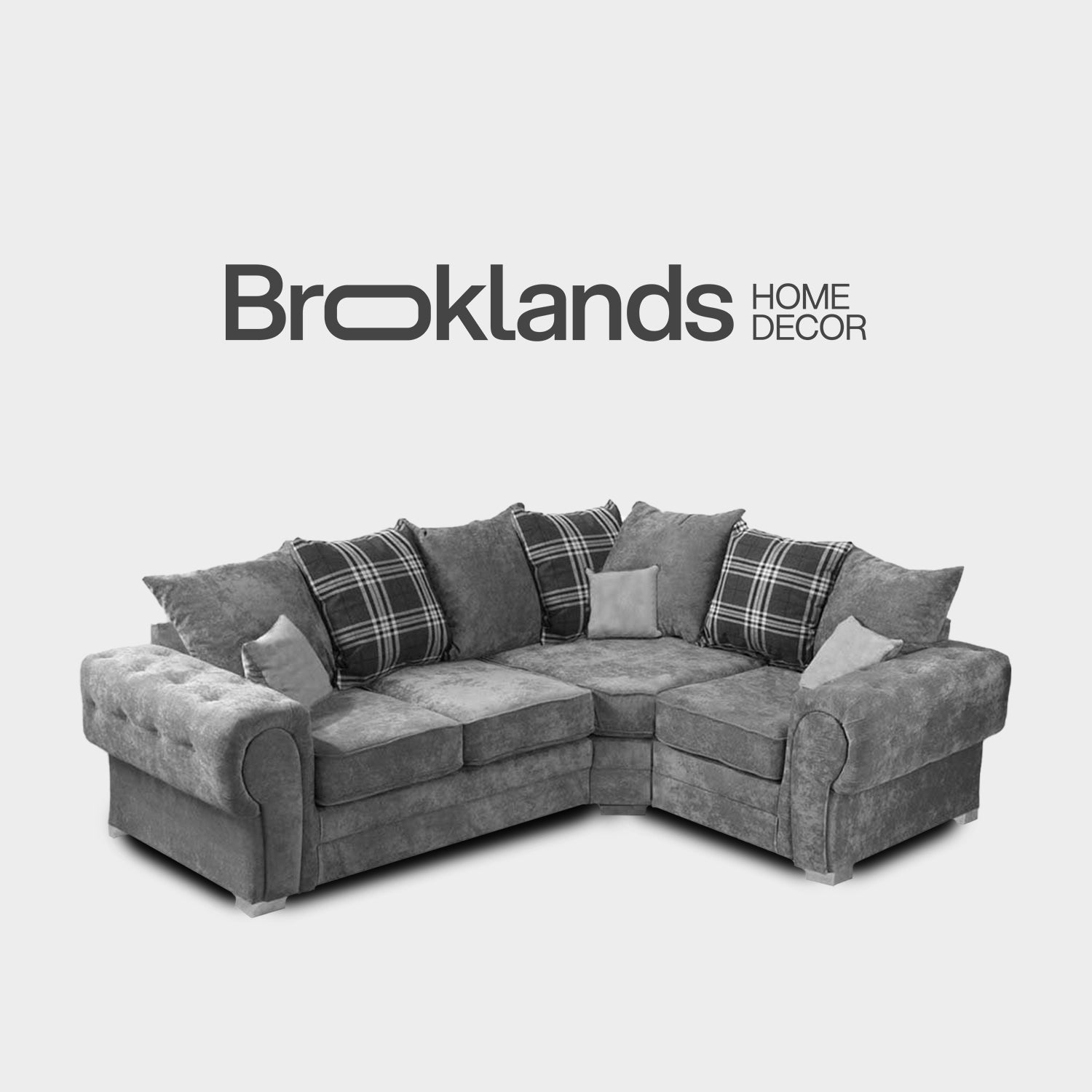 Verona Scatter Grey Fabric Right Corner Sofa
