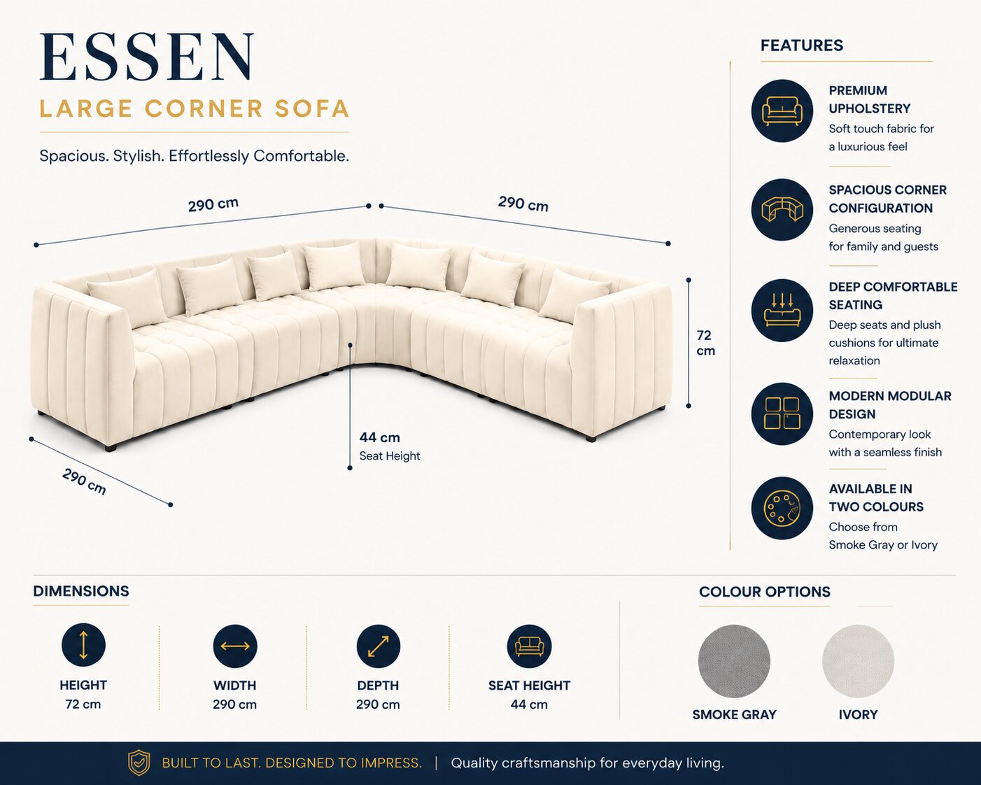 Essen Large Corner Sofa