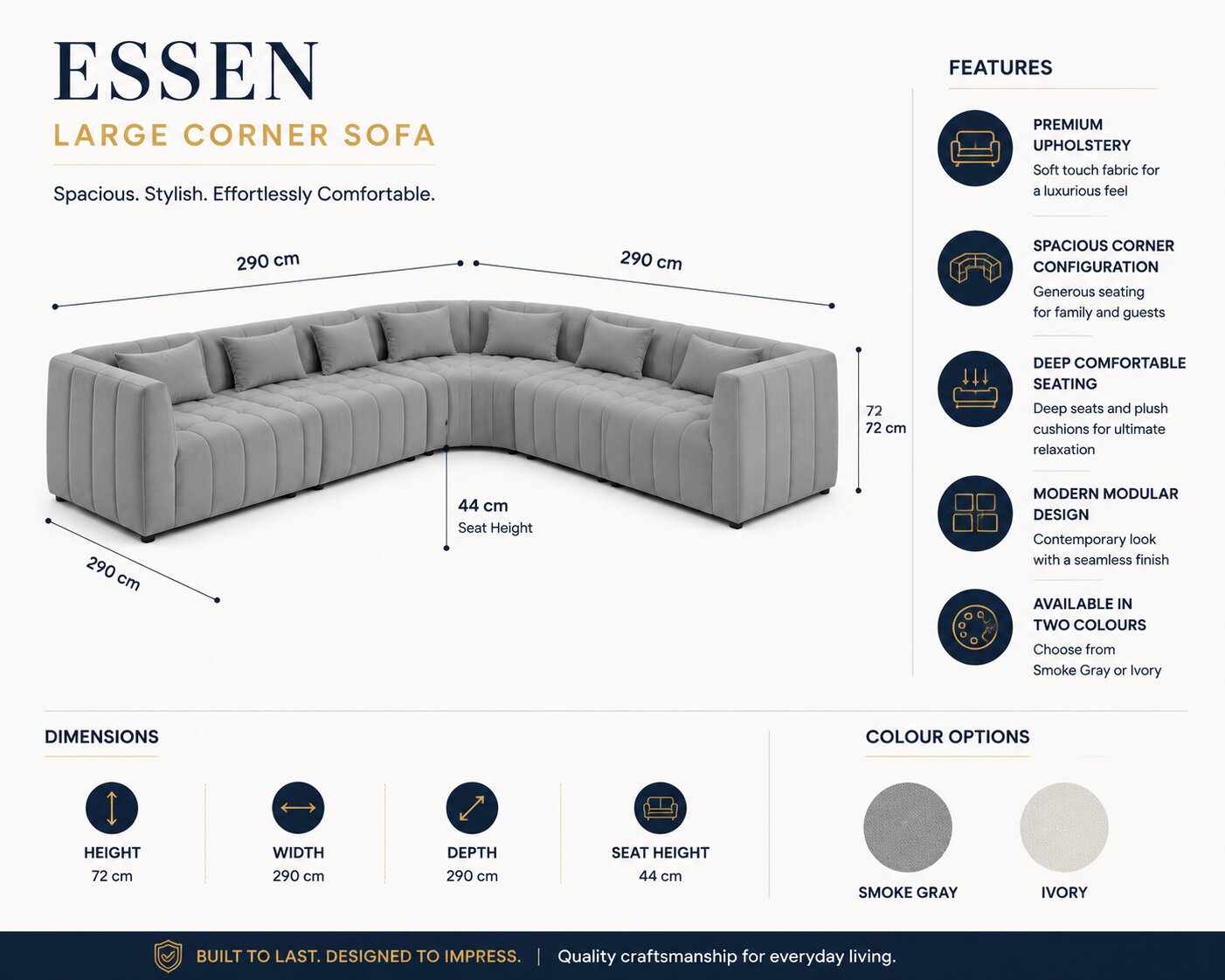 Essen Large Corner Sofa