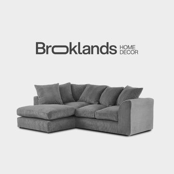 Byron Grey Fabric LHC Corner Sofa