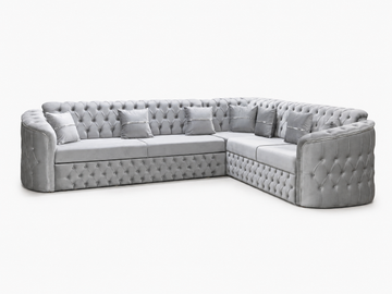 Harem Luxury Deep-Button Corner Sofa