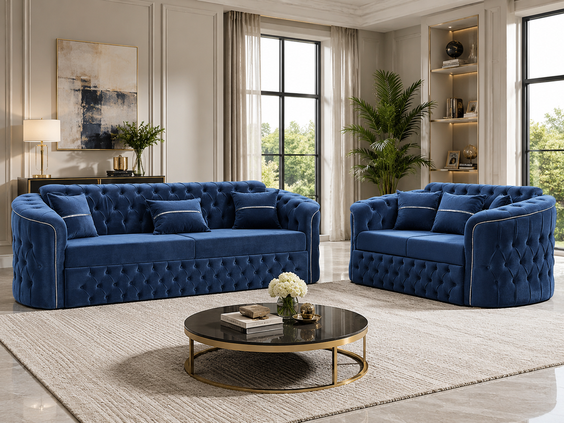 Harem Luxury Velvet 2+2 Sofa Set