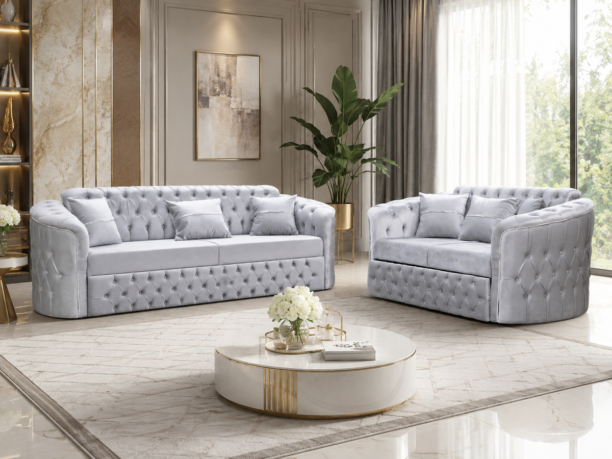 Harem Luxury Velvet 2+2 Sofa Set