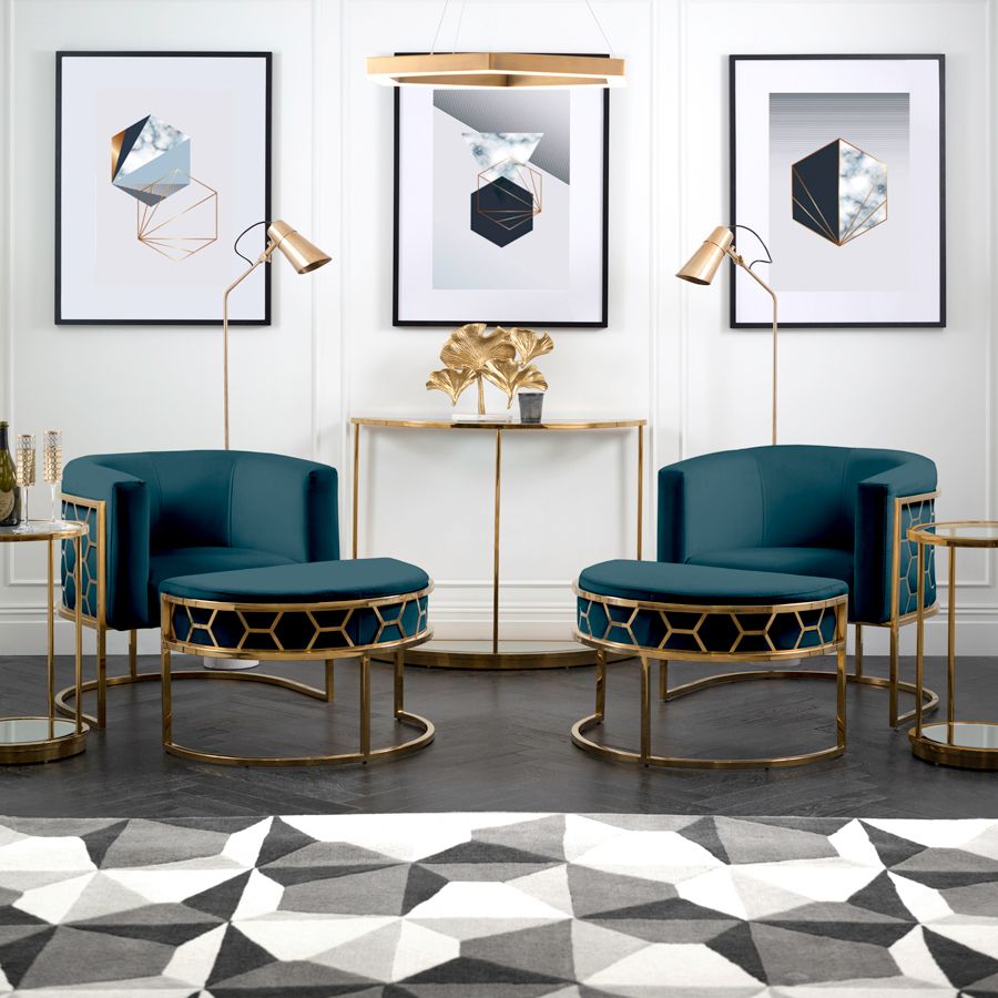 Alveare Tub Chair Brass