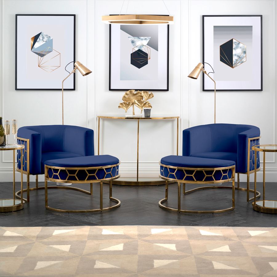 Alveare Tub Chair Brass