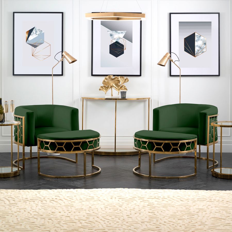 Alveare Tub Chair Brass
