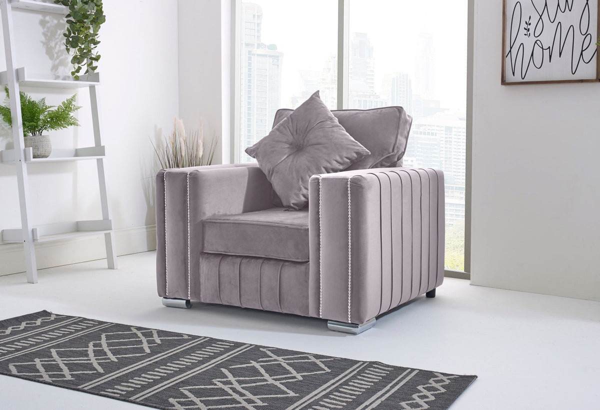 Layla Corner Fullback - 2C2 + Extra Cushions - lilac