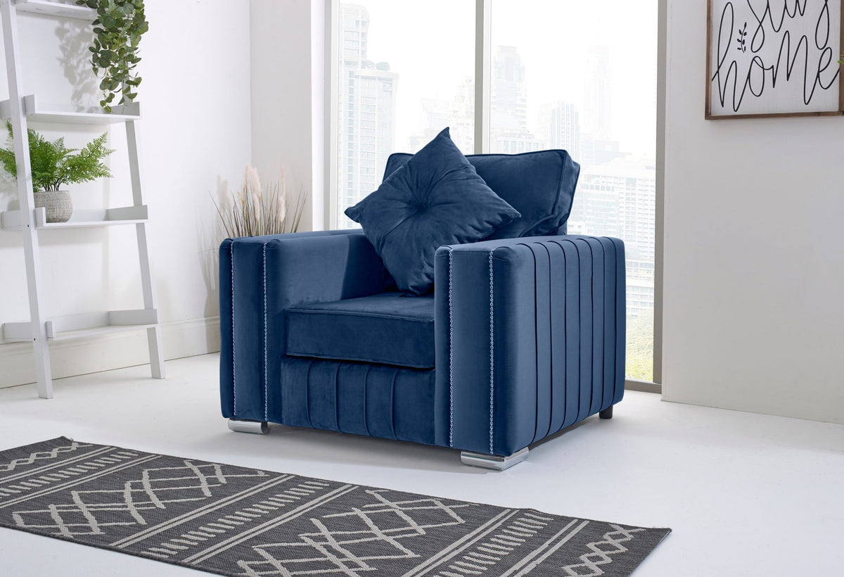 Layla Corner Fullback - 2C2 + Extra Cushions - marine