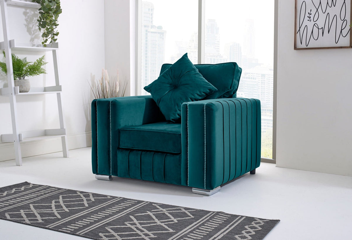 Layla Corner Fullback - 2C2 + Extra Cushions - new teal