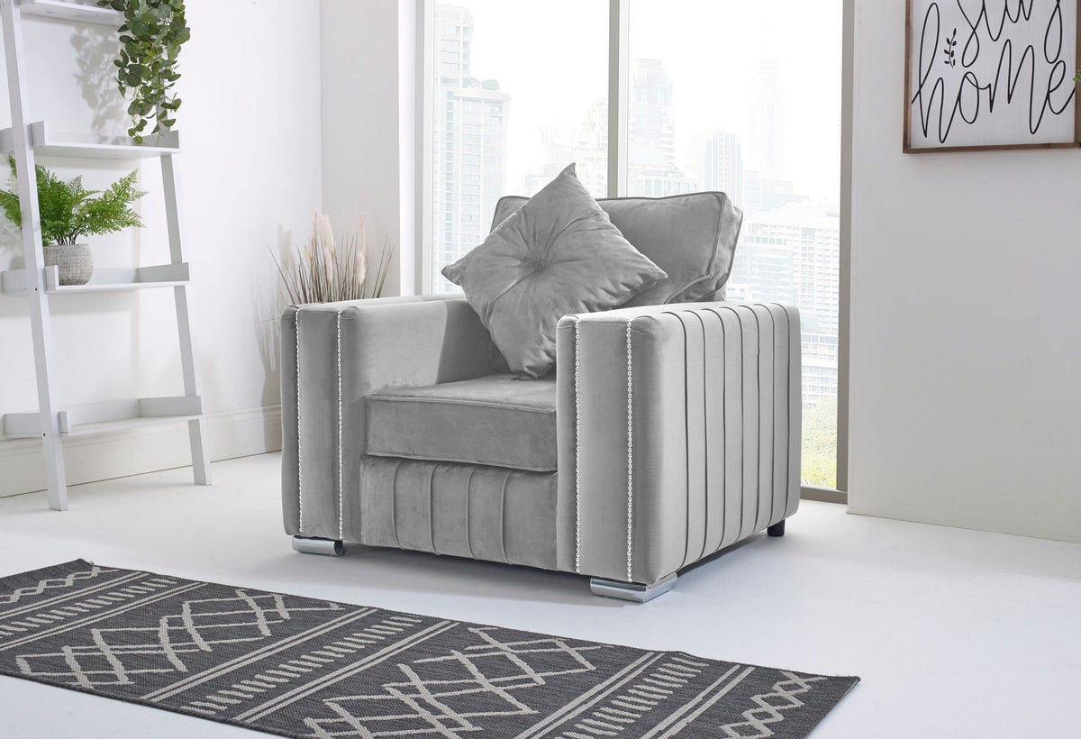 Layla Corner Fullback - 2C2 + Extra Cushions - pebble