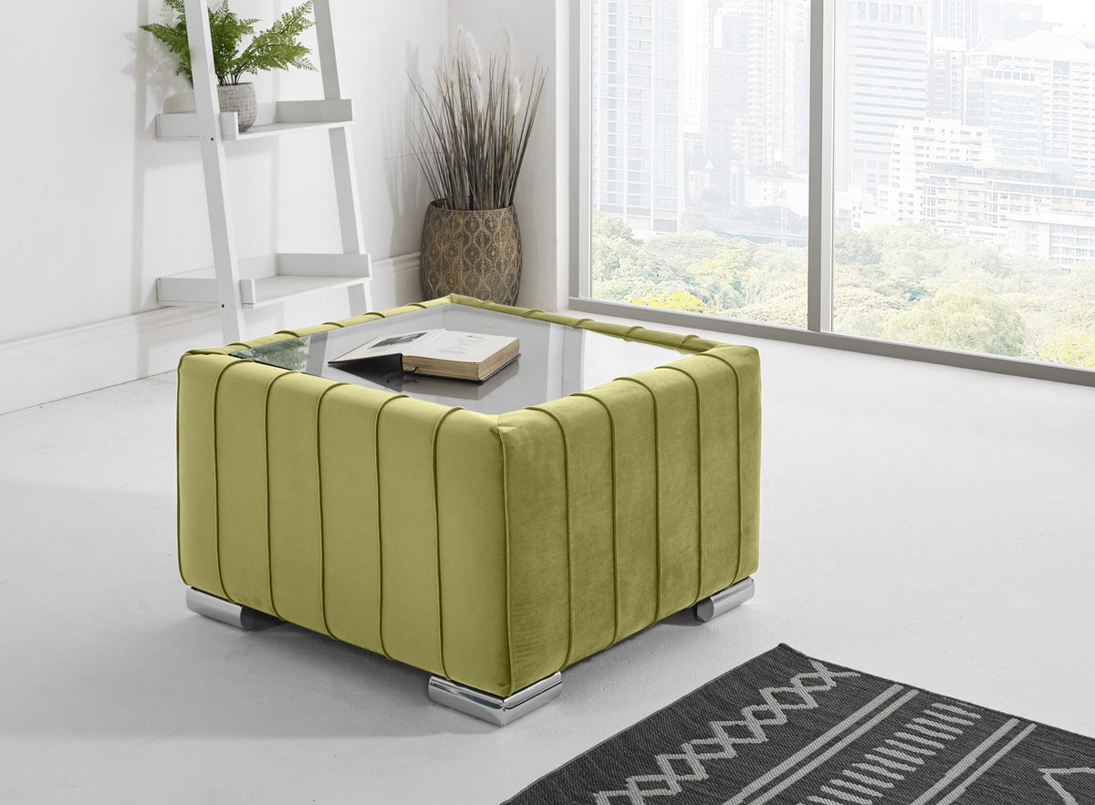 Layla Corner Fullback - 2C2 + Extra Cushions - lime
