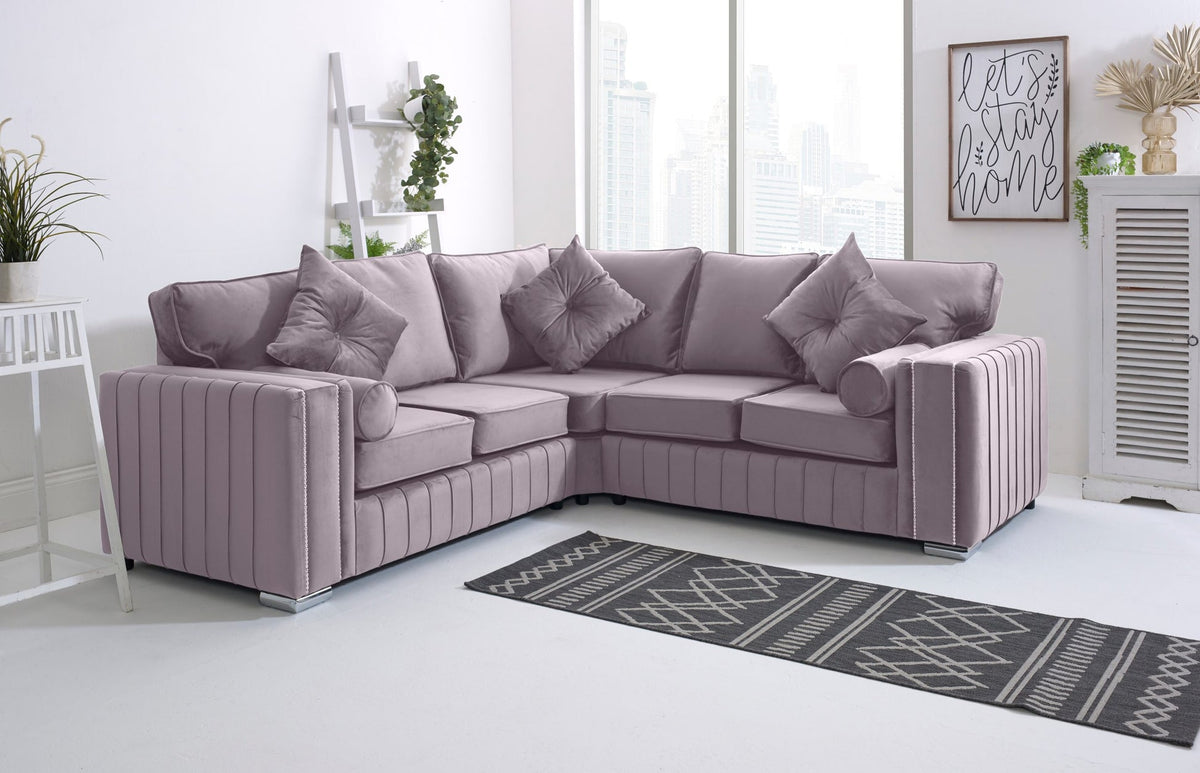Layla Corner Fullback - 2C2 + Extra Cushions - lilac
