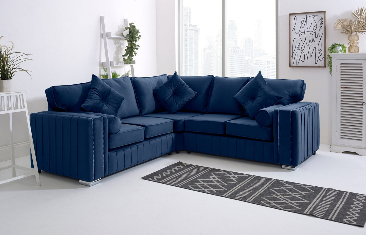 Layla Corner Fullback - 2C2 + Extra Cushions - marine