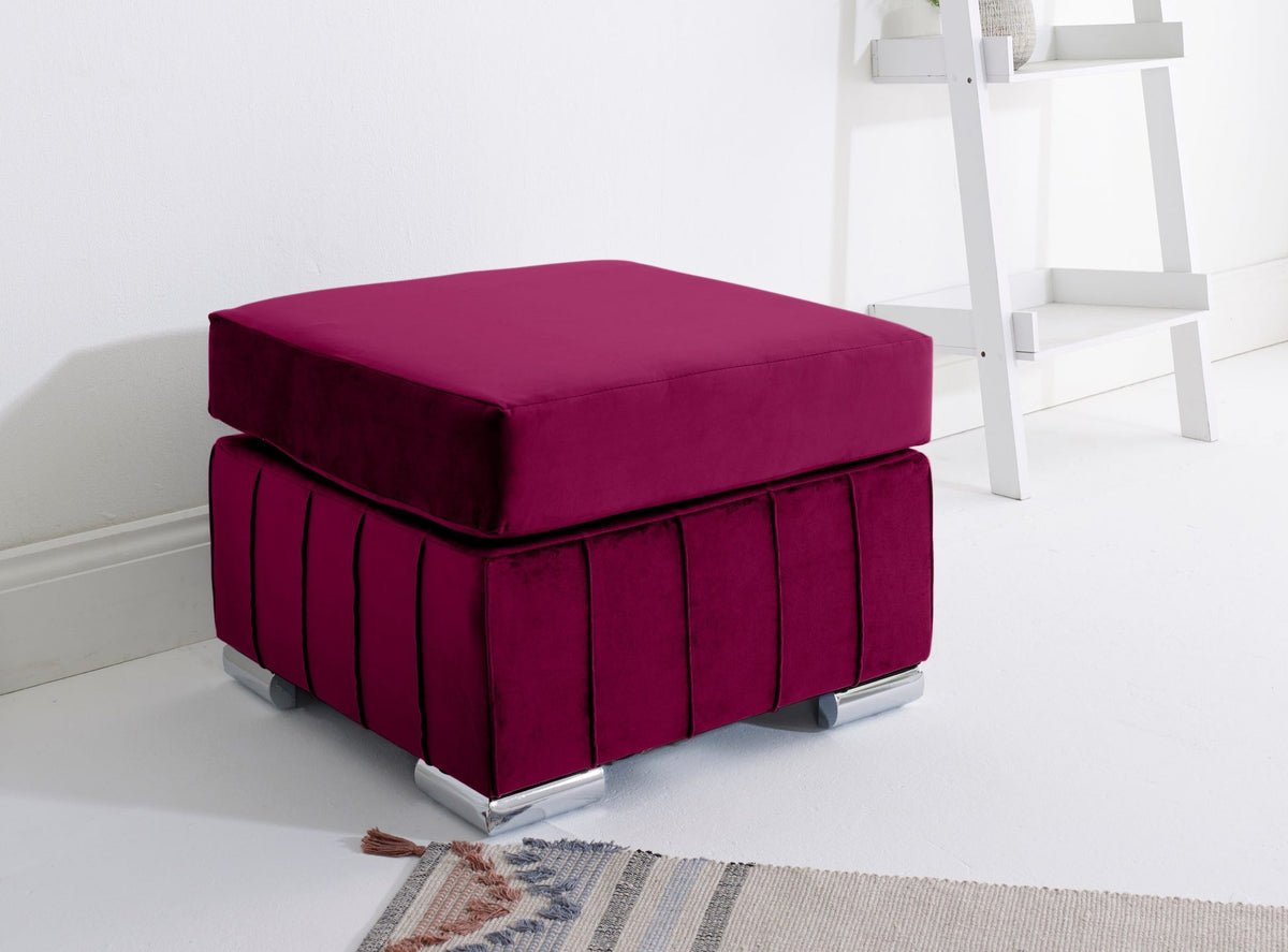 Layla Corner Fullback - 2C2 + Extra Cushions - claret