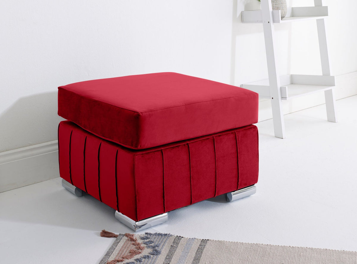 Layla Corner Fullback - 2C2 + Extra Cushions - red