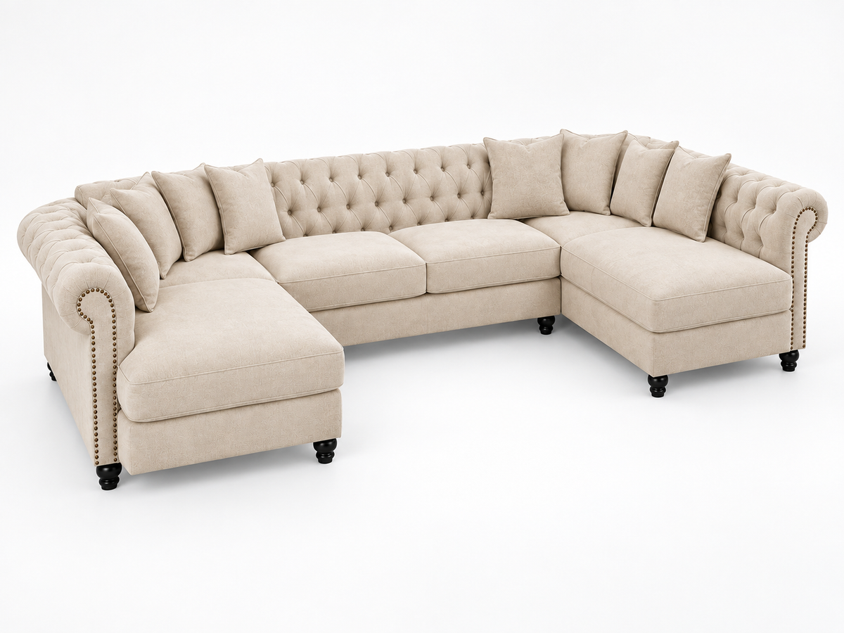 Lilly U Shape Chesterfield Sofa