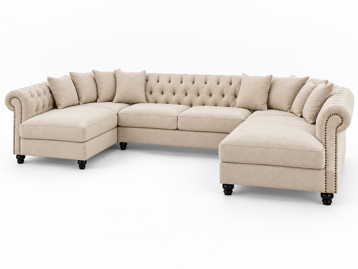 Lilly U Shape Chesterfield Sofa