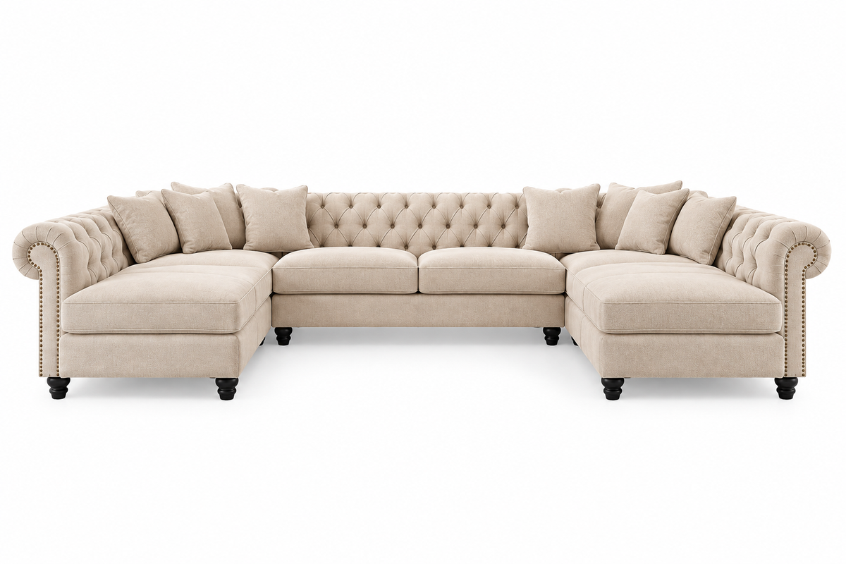 Lilly U Shape Chesterfield Sofa