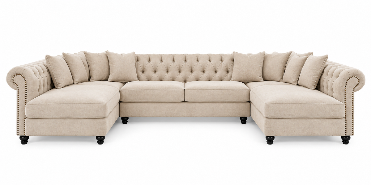 Lilly U Shape Chesterfield Sofa