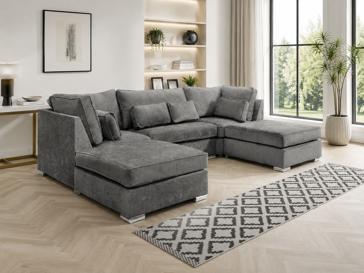 Lux Chenille U Shape Fullback + Extra Cushions