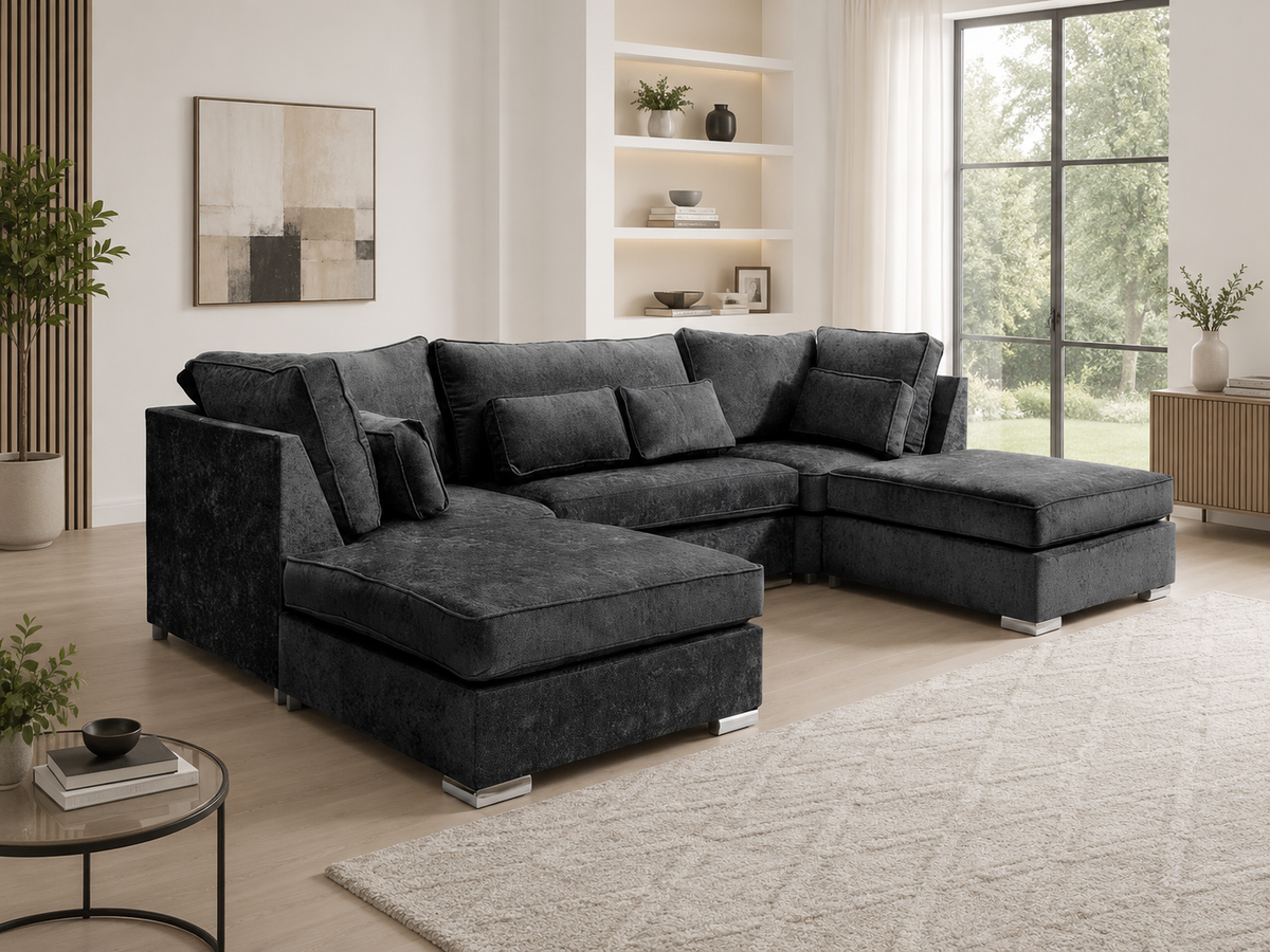 Lux Chenille U Shape Fullback + Extra Cushions