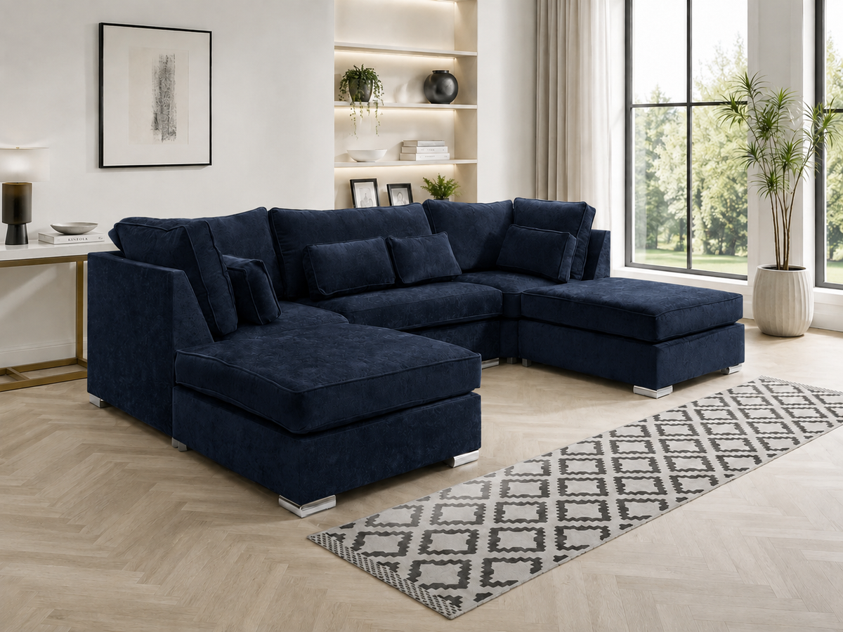 Lux Chenille U Shape Fullback + Extra Cushions