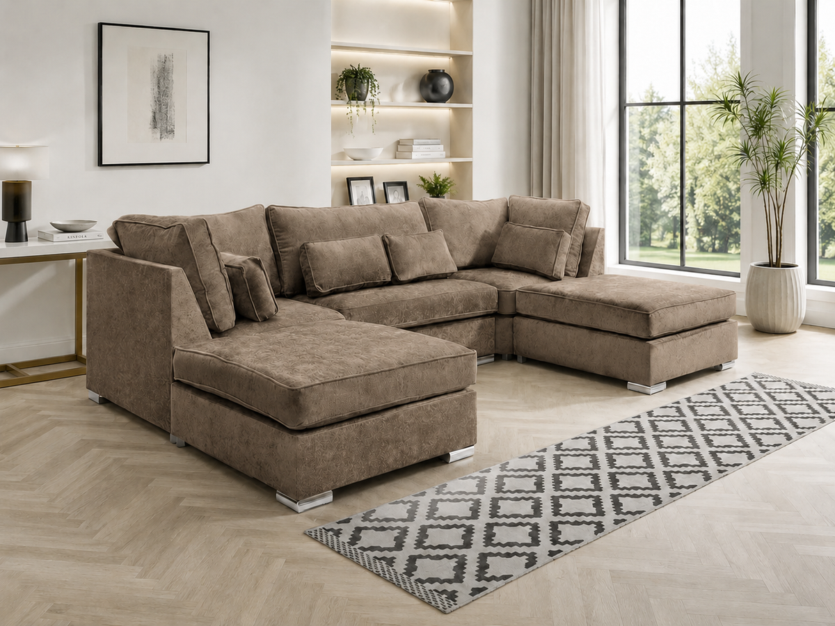 Lux Chenille U Shape Fullback + Extra Cushions
