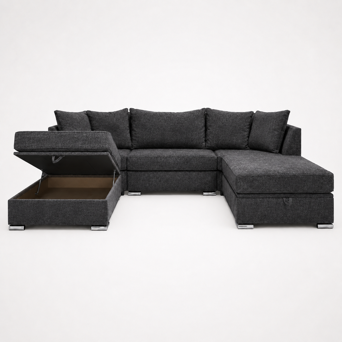 Lux U Shape With Storage Box – Chenille