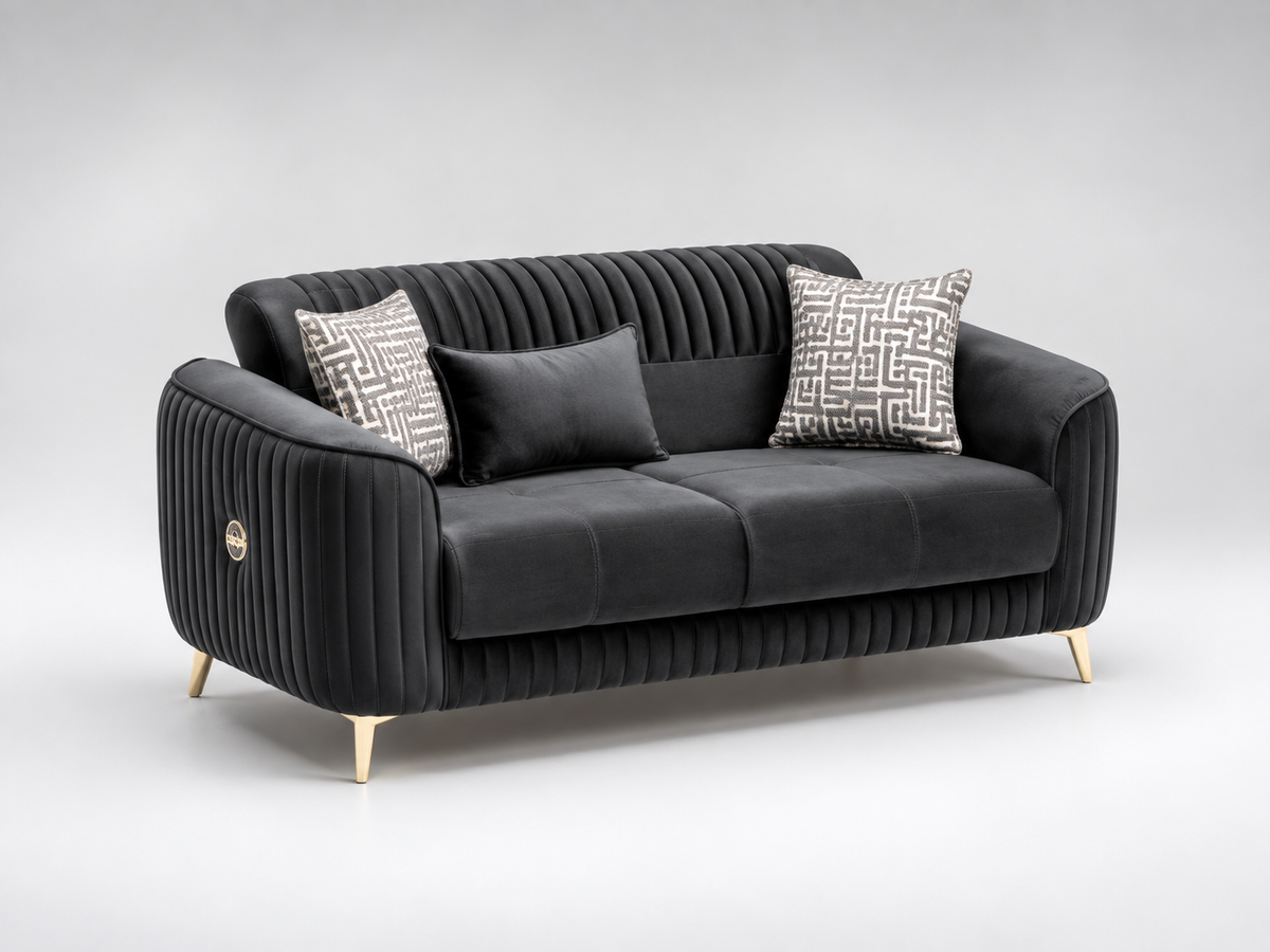 Malaga Premium Velvet Sofa Set – 3+2, 3 & 2 Seater