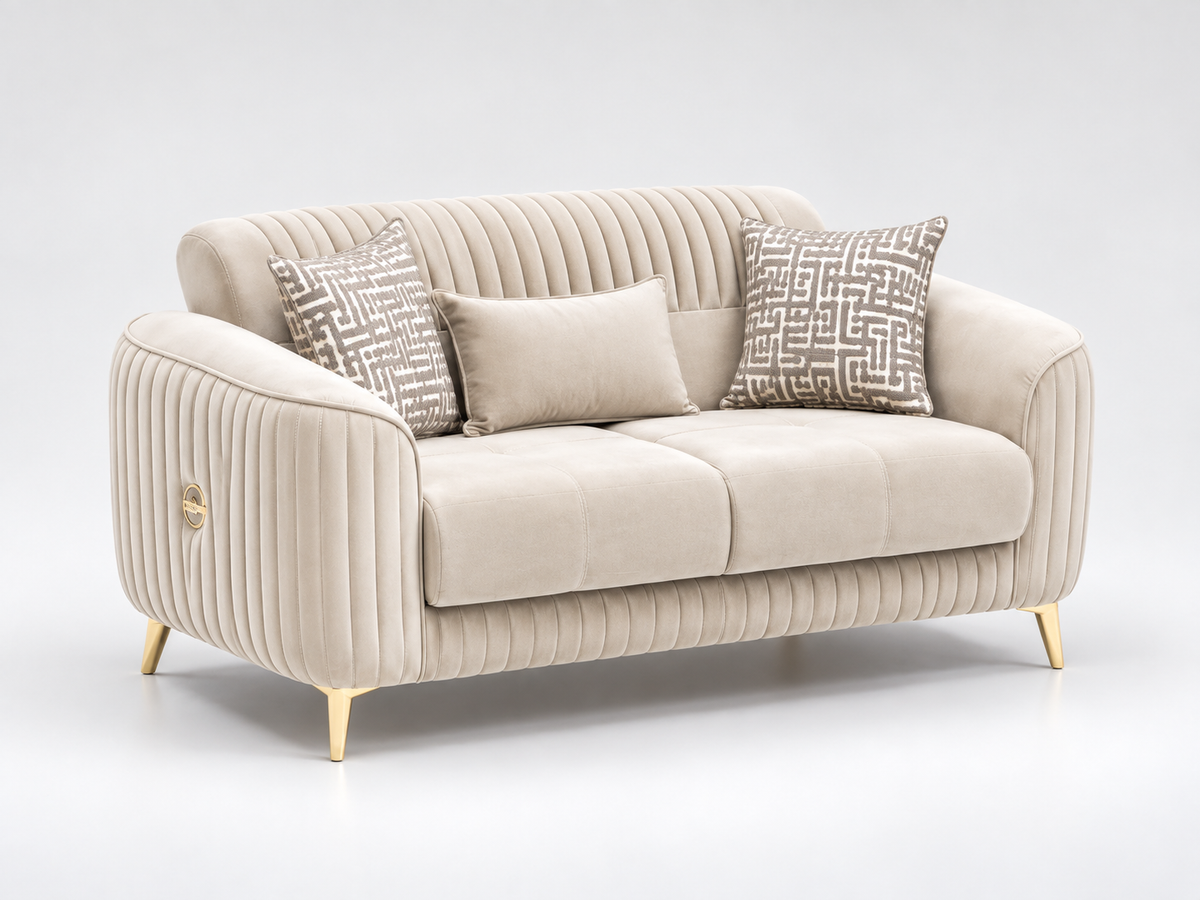 Malaga Premium Velvet Sofa Set – 3+2, 3 & 2 Seater