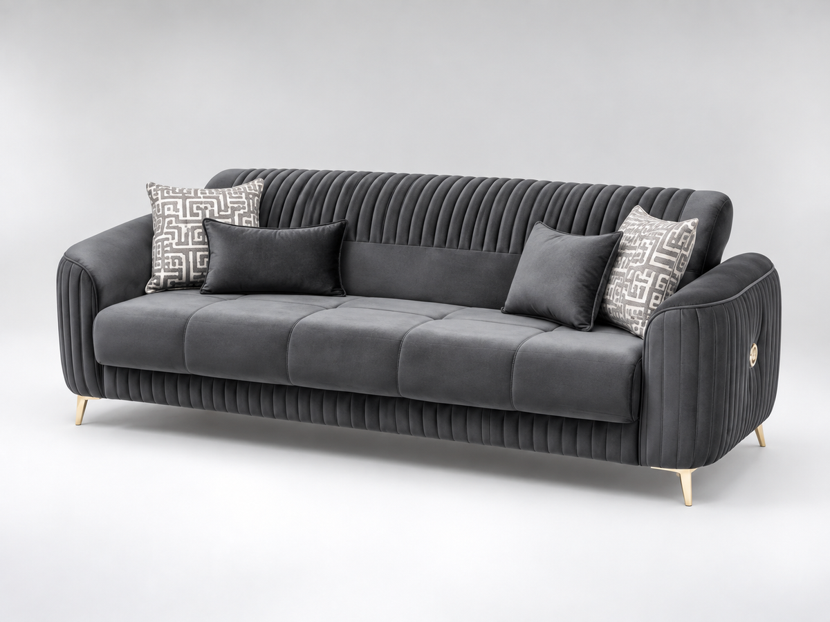 Malaga Premium Velvet Sofa Set – 3+2, 3 & 2 Seater
