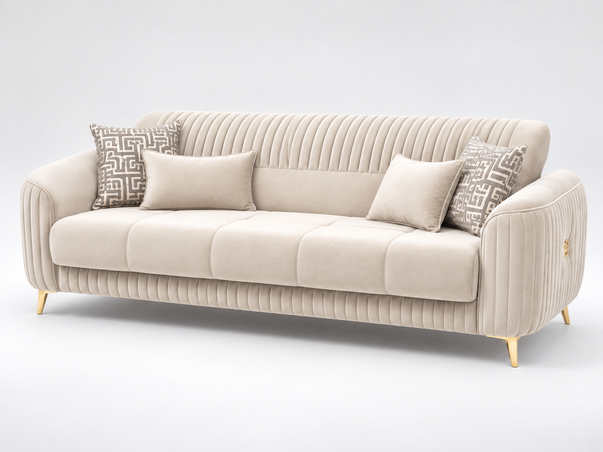 Malaga Premium Velvet Sofa Set – 3+2, 3 & 2 Seater
