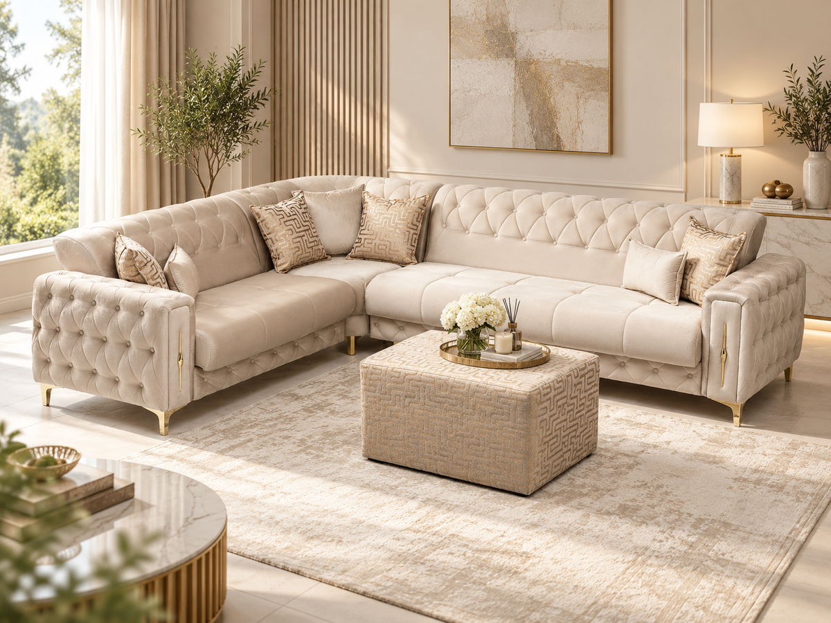 Monaco Relax Luxury Velvet Corner Sofa