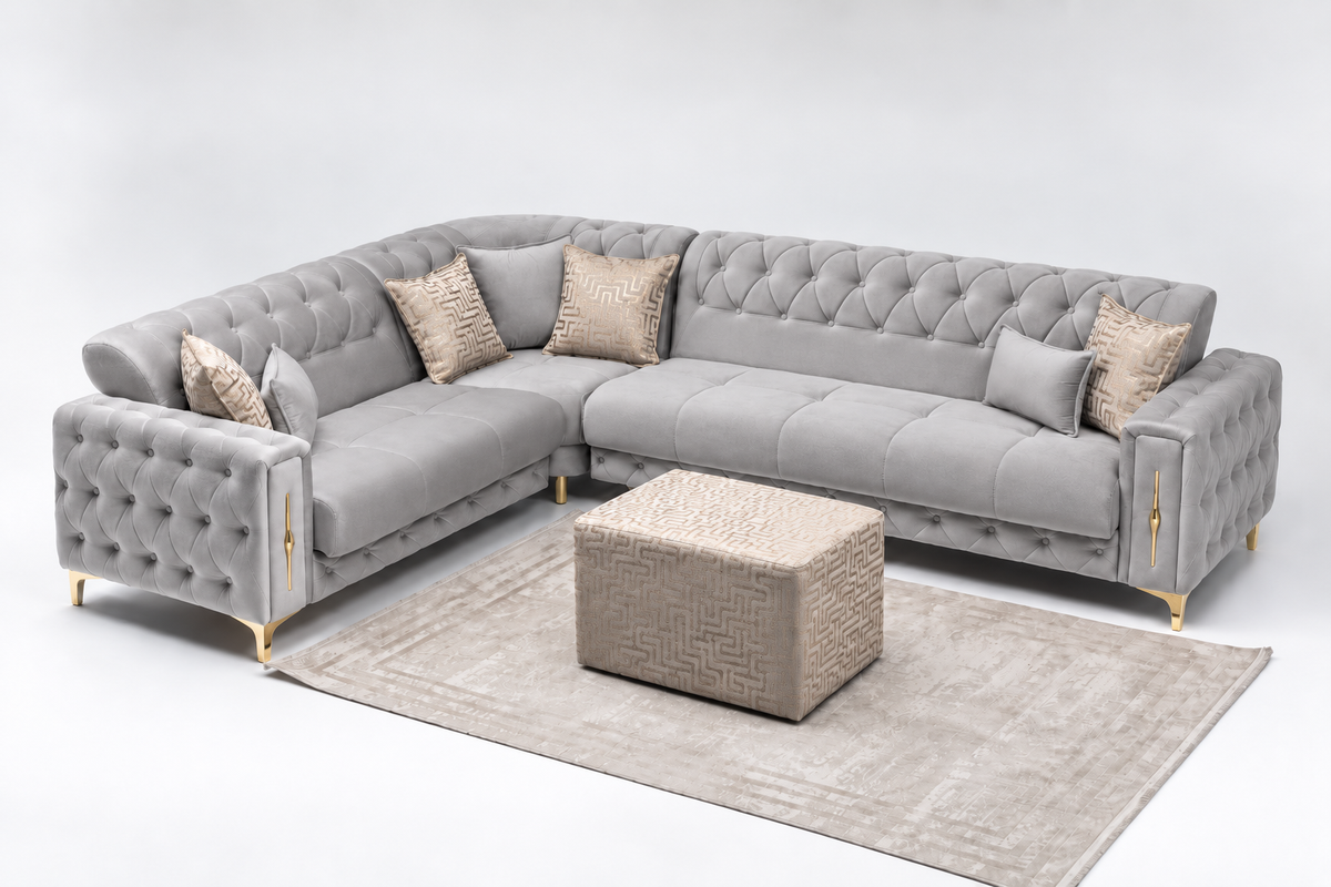 Monaco Relax Luxury Velvet Corner Sofa