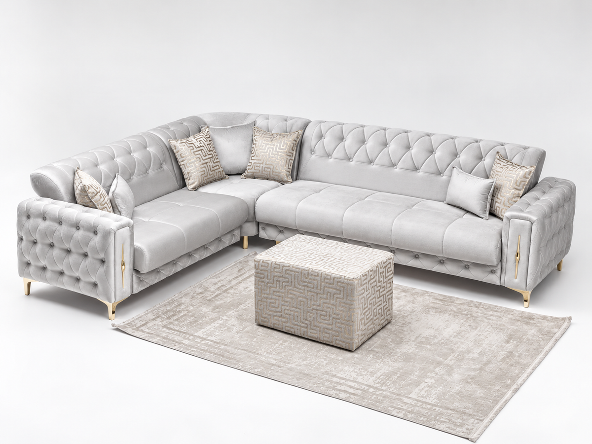 Monaco Relax Luxury Velvet Corner Sofa