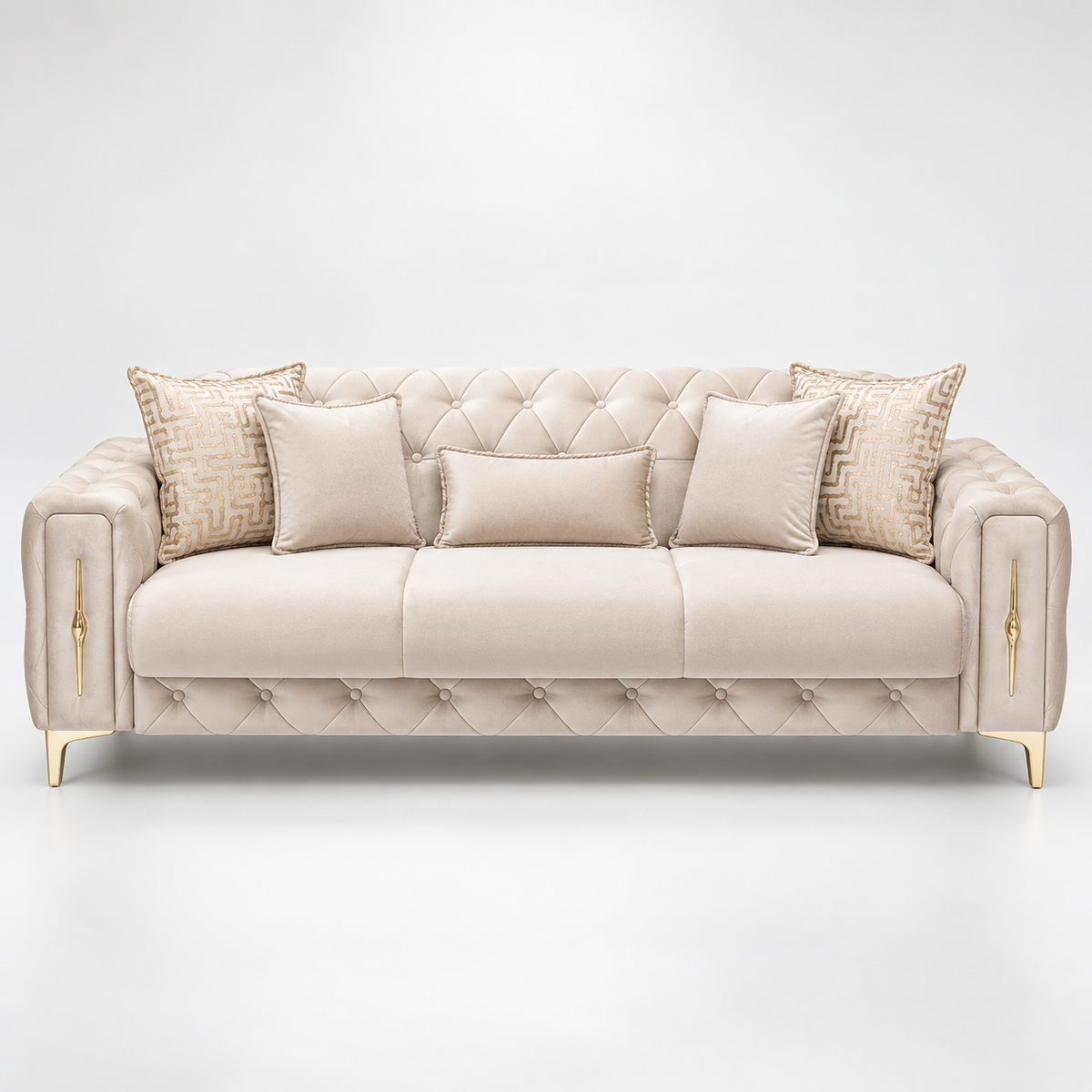 Monaco Luxury Velvet Sofa Set – 3+2, 3 & 2 Seater