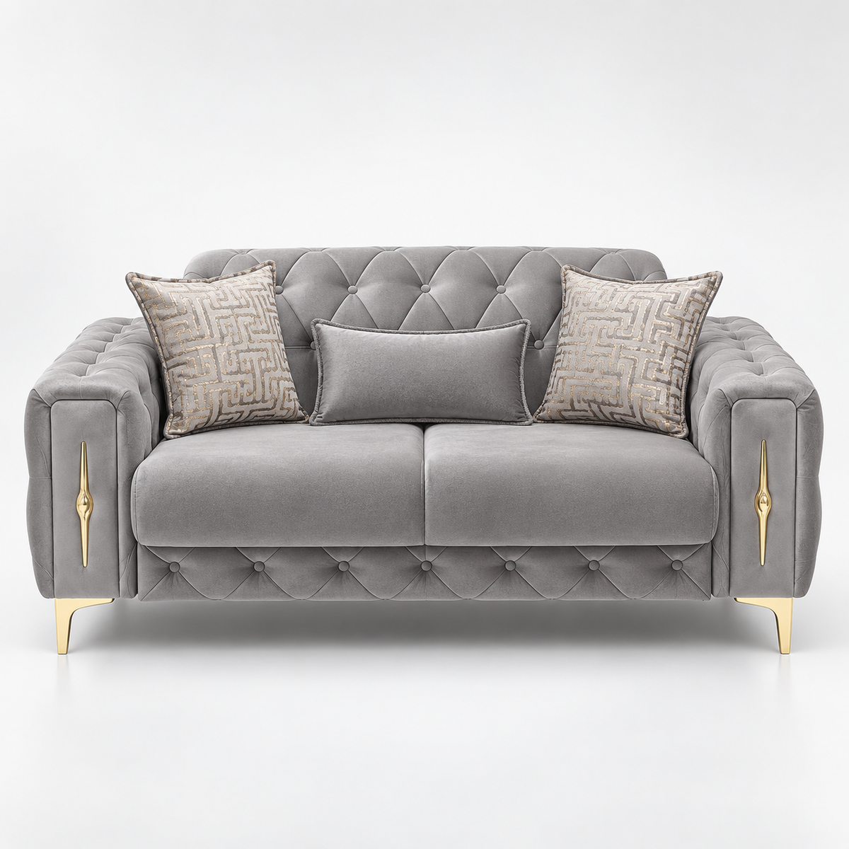 Monaco Luxury Velvet Sofa Set – 3+2, 3 & 2 Seater