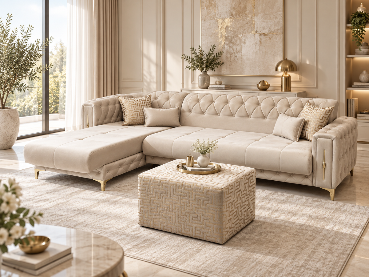 Monaco Relax Luxury Velvet Corner Sofa